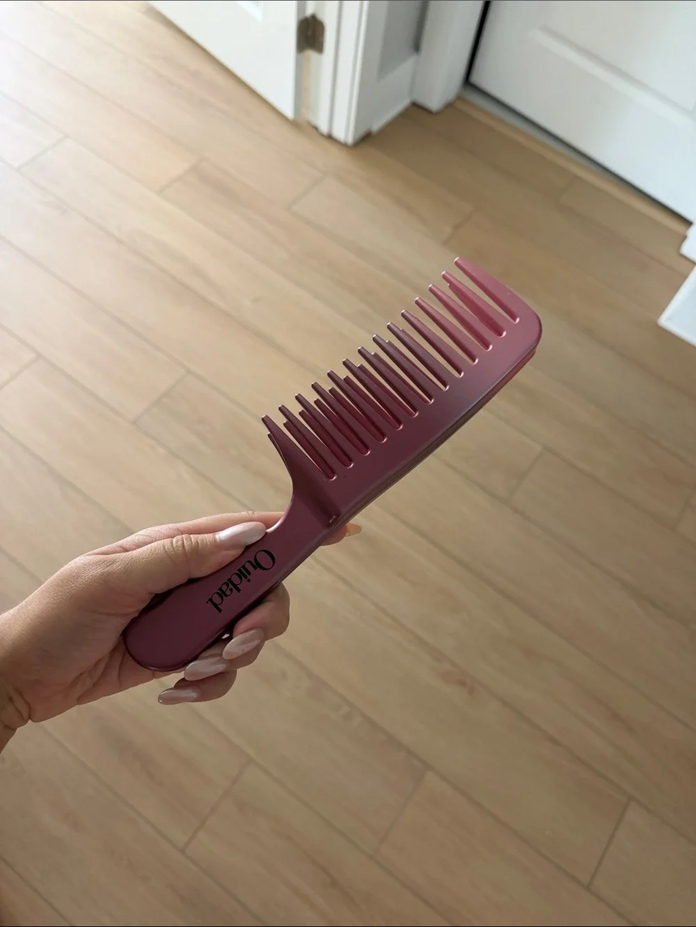 Wide-Tooth Hair Comb for Detangling - Pink
